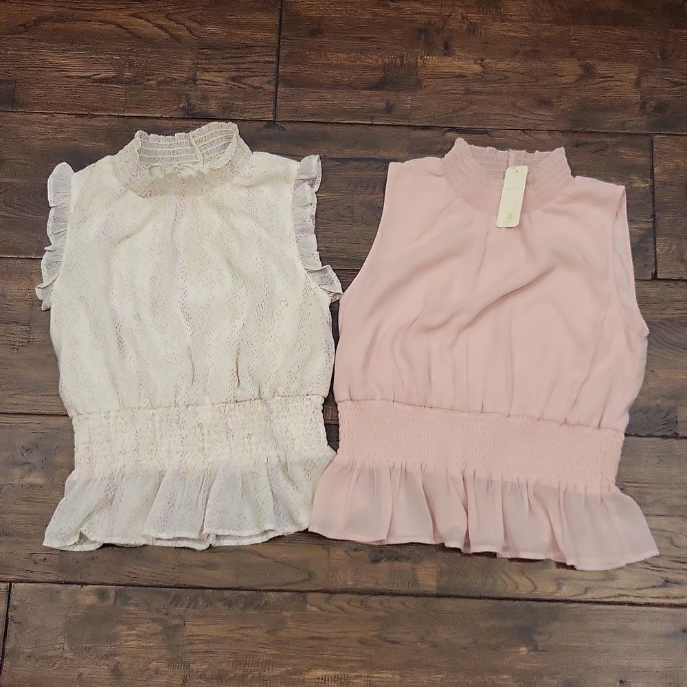 Peplum Tops Ruffles Women's Medium